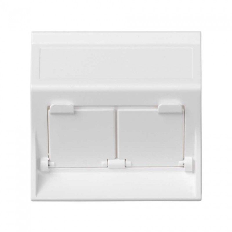 Placa vd inclinada cg para 2 mód blanco SIMON 50000086-030