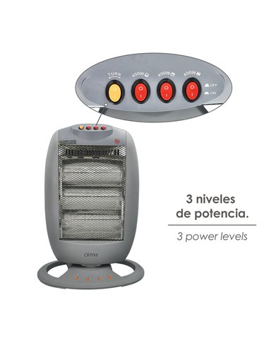 Estufa Halogena Oscilante 400 / 800 / 1200 W