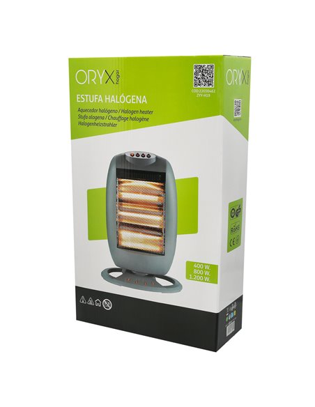 Estufa Halogena Oscilante 400 / 800 / 1200 W