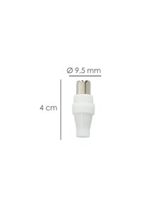 Conector TV Macho Recto 9,5 mm. 2