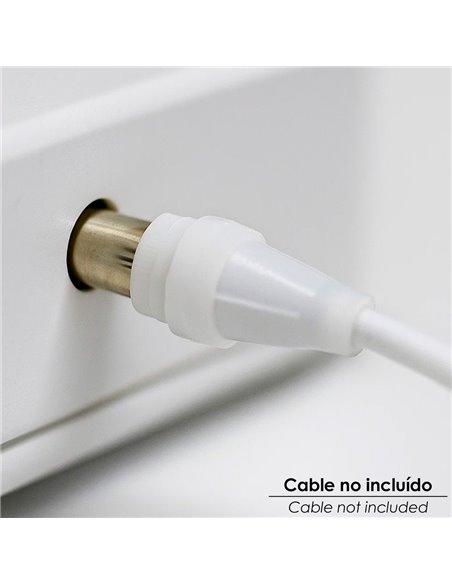 Conector TV Macho Recto 9,5 mm.