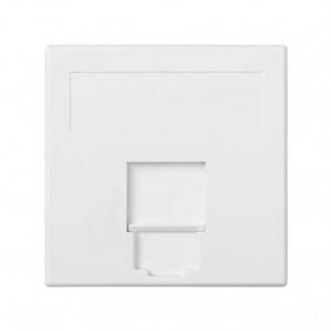Placa plana de voz e dados Panduit cg 1 módulo branco SIMON 50019085-030