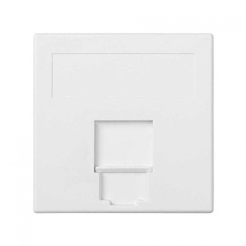 Placa plana de voz e dados Panduit cg 1 módulo branco SIMON 50019085-030