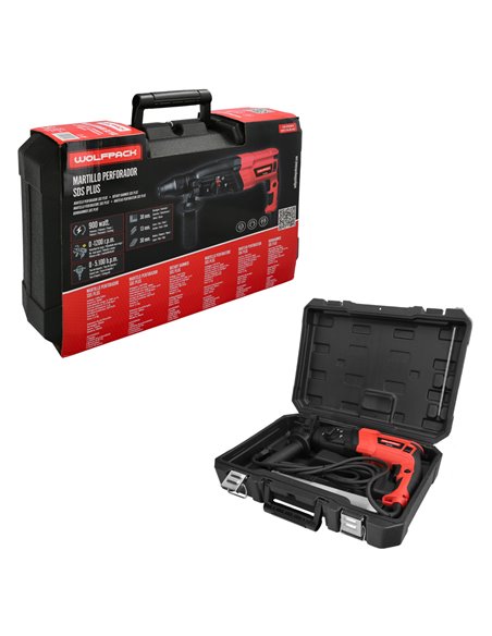 Martillo Perforador SDS PLUS 900 Watt. Con Accesorios y Maletin