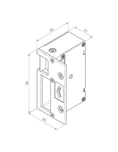Cerradura Eléctrica JIS 1093 Reversible Automatico Sobreponer Horizontal 2