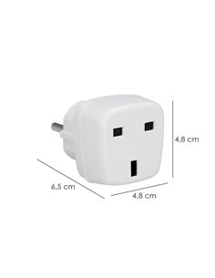 Adaptador Viaje Toma Inglesa A Schuko 2
