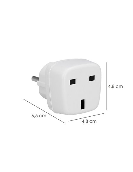 Adaptador Viaje Toma Inglesa A Schuko