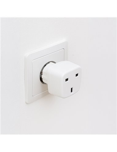 Adaptador Viaje Toma Inglesa A Schuko