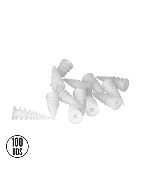Taco Nylon Pladur Autotaladrante 15×37 Mm. 100 Unidades.