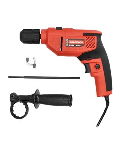Taladro Percutor 550 Watt 13 mm. Con Variador de Velocidad. Incluye Empuñadura y Guia Metalica.