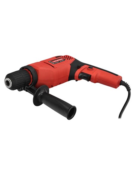Taladro Percutor 550 Watt 13 mm. Con Variador de Velocidad. Incluye Empuñadura y Guia Metalica.