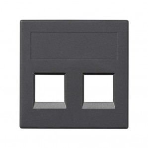 Placa vd plana sg panduit 2 mod grafito SIMON 50019189-038