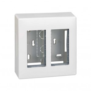 Caixa de superfície 2 módulos branco SIMON 51000002-030