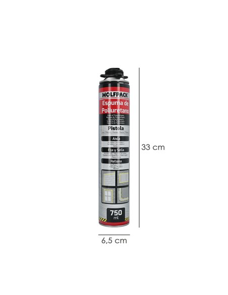 Espuma Poliuretano 750 Ml. Para Pistola Entry