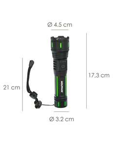 Linterna Led Aluminio Portatil Recargable 800 Lumenes 2