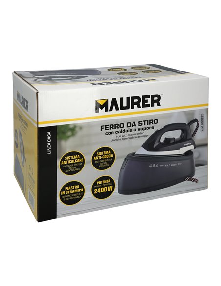Plancha Vapor-Centro Planchado 2400 Watt.