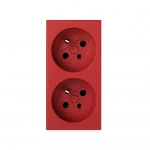 Base doble francesa tornillo pin rojo SIMON 50000459-037