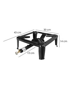 Hornillo Gas 4 Pies 30x30 cm. Potencia 4.000 Watts. 2