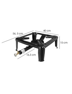 Hornillo Gas 4 Pies 40x40 cm. Potencia 7.000 Watts. 2