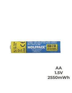 Pila Litio Recargable "AAA" 1,5V USB-C (4 Unidades) 2