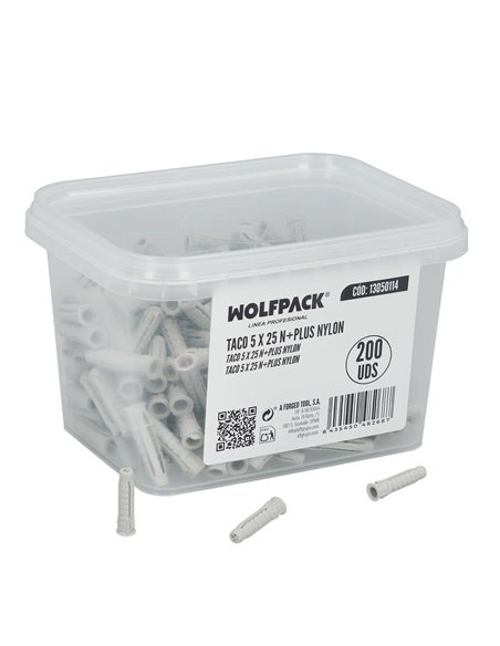 Taco 5 x 25 N+plus Nylon Caja 200 Uds.