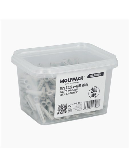 Taco 5 x 25 N+plus Nylon Caja 200 Uds.