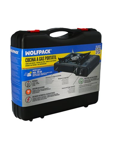 Cocina Gas Inoxidable A Cartucho Con Maletin, Cocina Portatil, Cartuchos Gas 230 gramos. Certificacion EN 17476/2021