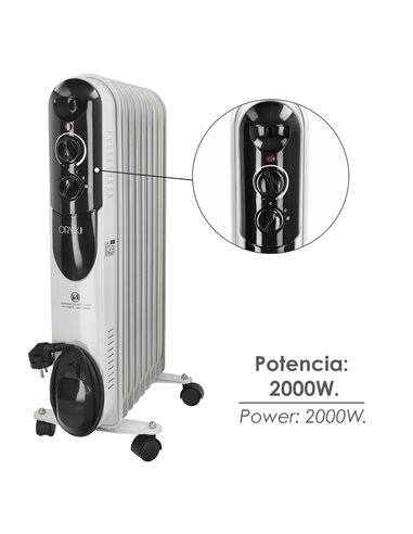 Radiador Aceite 2000w 9 Elementos