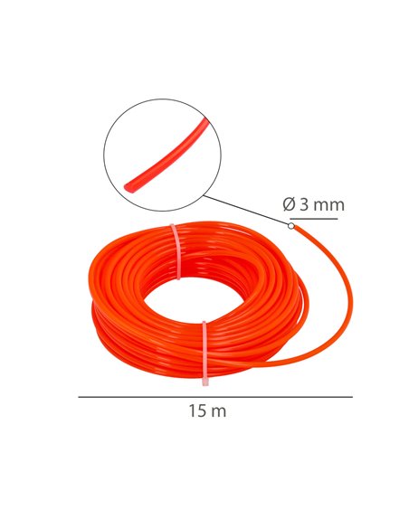 Hilo Nylon Redondo 3,0mm (Rollo 15mt.)