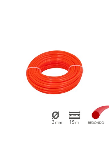 Hilo Nylon Redondo 3,0mm (Rollo 15mt.)
