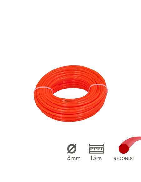 Hilo Nylon Redondo 3,0mm (Rollo 15mt.)