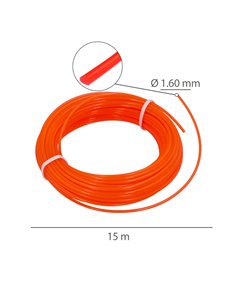 Hilo Nylon Redondo 2,0mm (Rollo 15mt.) 2