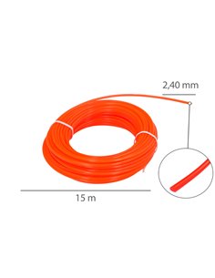 Hilo Nylon Redondo 2,4mm (Rollo 15mt.) 2