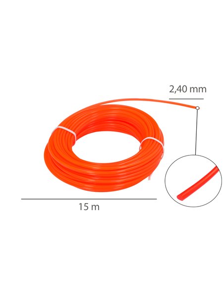 Hilo Nylon Redondo 2,4mm (Rollo 15mt.)
