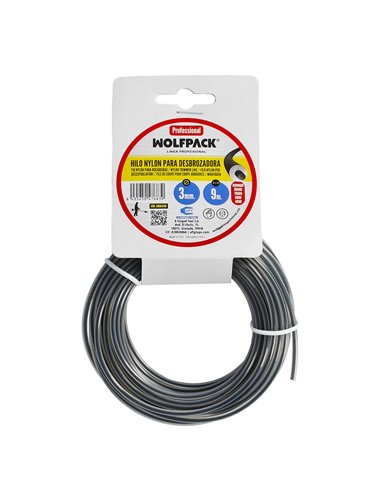 Hilo Nylon Redondo Profesional 3,0mm (Rollo 9mt.)