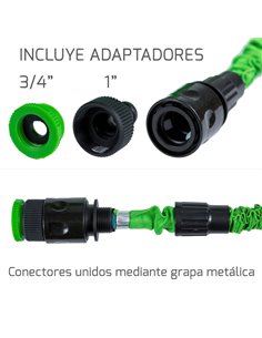 Manguera Extensible Riego  5 a 15 Metros Con  Pistola De 7 Posiciones 2