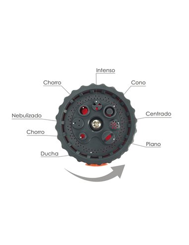 Manguera  Extensible Autoenroscable Espiral 15 Metros Con Pistola y Conectores