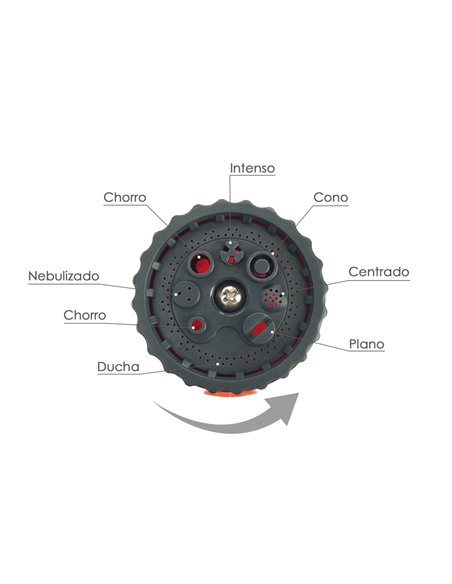 Manguera  Extensible Autoenroscable Espiral 15 Metros Con Pistola y Conectores