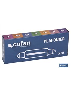 LÁMPARA PLAFONIER C10W (11X38mm) 12V venta unitaria 2