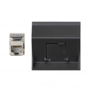 Placa vd inclinada cg 1 cat6a ftp grafit SIMON 50001081-038