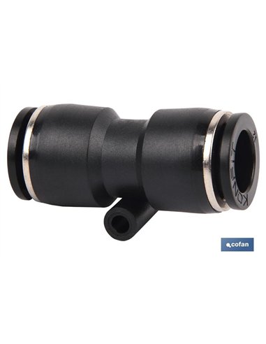 EMPALME RAPIDO RECTO PLASTICO T-6 Venta unitaria
