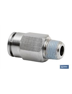 CONEXION RECTA TUBO 4mm. MACHO 1/4 Venta unitaria