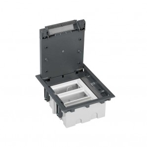 Caixa de piso 90mm 3 módulos cinza SIMON 52050103-035