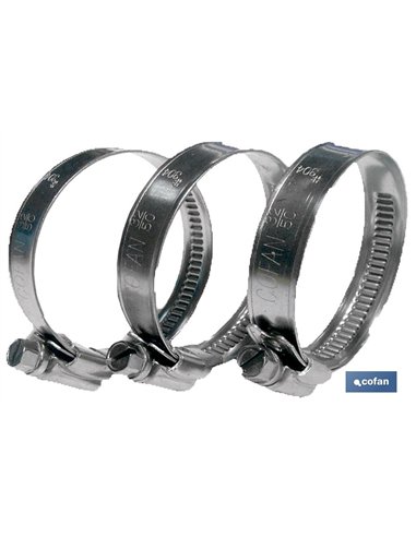 ABRAZADERA INOX A-2 BANDA 12mm 30-45 Venta unitaria