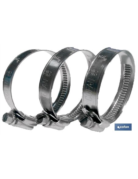 ABRAZADERA INOX A-2 BANDA 12mm 50-70 Venta unitaria
