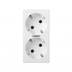 Base doble schuko a tornillo con led bl SIMON 50010472-030
