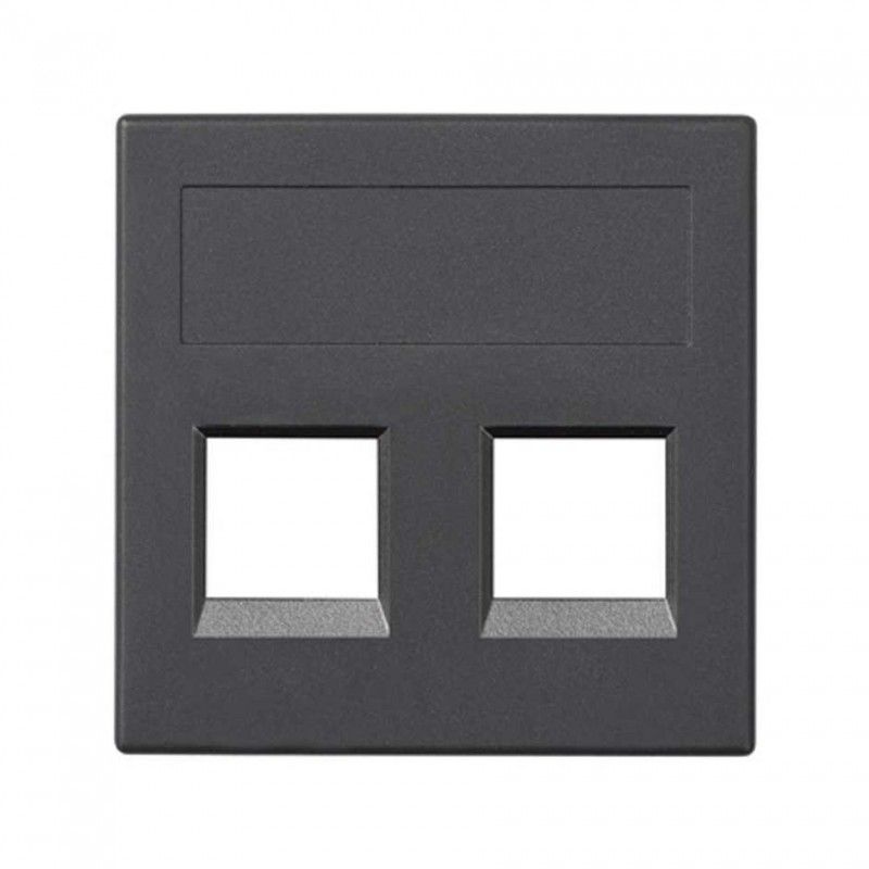 Placa vd plana sg nexans 2 mod grafito SIMON 50018189-038