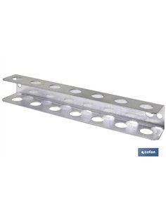 SOPORTE DESTORNILLADORES GALVANIZADO PARA PANEL DE HERRAMIENTAS L-220 MM
