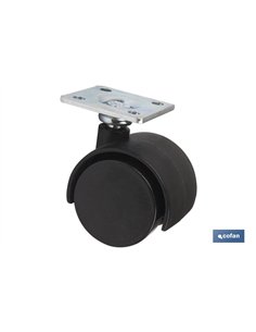 RUEDA PLASTIC Ø30MM PLACA Venta unitaria