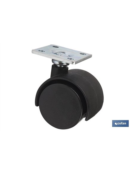 RUEDA PLASTIC Ø30MM PLACA Venta unitaria